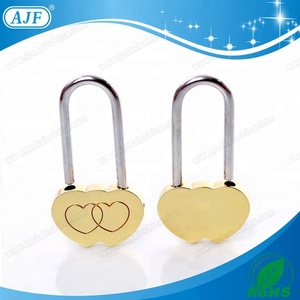 Candados de amor de corazón doble de latón de 40mm para cilindros de bloqueo de parejas - Product Image 5