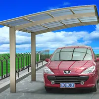 Port Mobil Polikarbonat Aluminium Instalasi Mudah, Portabel untuk Mobil Pribadi dengan Struktur Utama Aluminium 3.5Mm