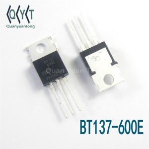 Transistor Triac <span class=keywords><strong>bt137</strong></span>, <span class=keywords><strong>BT137</strong></span>-<span class=keywords><strong>600</strong></span>, <span class=keywords><strong>BT137</strong></span>-600E, Puerta Sensible, 600V, 8A, Montaje de Orificio Pasante, TO-220 - Product Image 3