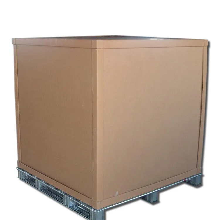 high quality Heavy duty cardboard collapsible freight shipping pallet box for sea