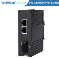InMax Fabricant 10/100M commutateur industriel Convertisseur de média fibre optique 3 ports Connecteur RJ45 sc
