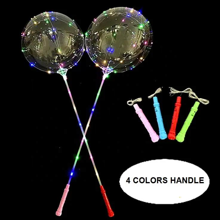 Fabrikant 18/20/24/36 Inch Festival Party Glow Light Bobo Ballon Led Met Stok Pole