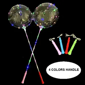 Manufacturer 18/20/24/36 inch Festival Party Glow Light Bobo Balloon LED with Stick Pole