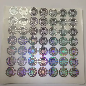 Vinyl plastic anti-fake label hologram sticker