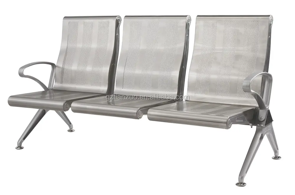 سعر البيع 3-Seater الفولاذ المقاوم للصدأ كراسي المطار مقاعد انتظار