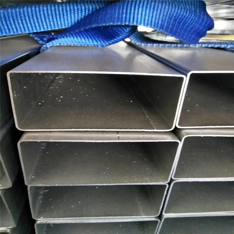 Negro cuadrado y rectangular tubos de acero sin costura y tubos