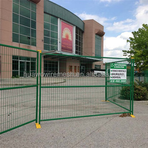 Cercado de metal móvil de bajo mantenimiento Puerta de acero temporal galvanizada por inmersión en caliente Construcción DE SEGURIDAD Valla de riel impermeable - Product Image 3