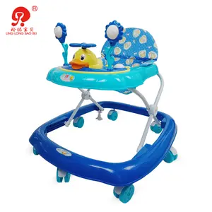 Colorful seven 360 swivel wheel mini 20kgs load seat baby walker with detachable music light toy tray