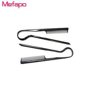 Pettine per raddrizzare tutti i capelli neri in carbonio a forma di <span class=keywords><strong>V</strong></span>