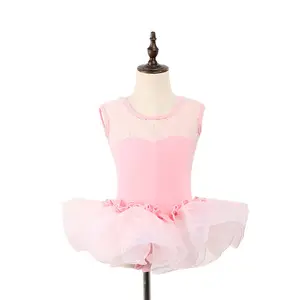 Wholesale Profession High Quality Pink Sleeveless Girls Corset Ballet Tutu Dress