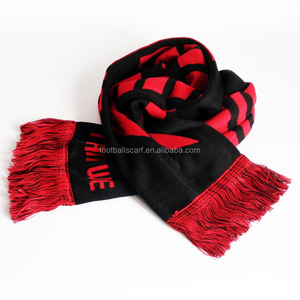 Hot bán customized thiết kế top chất lượng acrylic jacquard football dệt kim khăn - Product Image 2