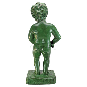 Moderno jardín de esculturas de metal artesanía bronce muchacho desnudo escultura - Product Image 4