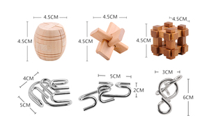 Metallo e legno 3d di <span class=keywords><strong>puzzle</strong></span> del cervello occhiolini blocco di <span class=keywords><strong>puzzle</strong></span> per bambini e adulti - Product Image 5