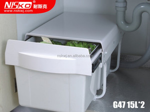 Cestino Estraibile con Coperchio, Pattumiera da Incasso per Mobile, Chiusura Silenziosa - Product Image 6