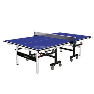 Factory価格25MM MDF TOP Indoor Table Tennis TableとLocking Wheels