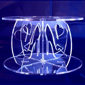 Giá Bày Bánh Cưới Bằng Acrylic Hình Vuông Thiết Kế Thời Trang Bằng Pha Lê 2 Tầng - Product Image 4