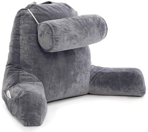 Bantal baca sandaran tempat tidur TV, bantal sandaran tempat tidur besar dengan lengan dapat dilepas, bantal penyangga belakang - Product Image 2