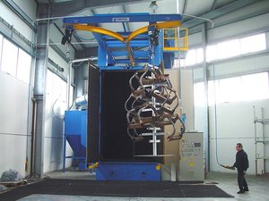 Q série Jiangmen Chine Crochet type <span class=keywords><strong>shoting</strong></span> dynamitage machine grenaillage coulée équipement de nettoyage de surface - Product Image 6