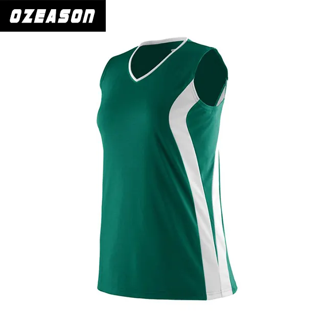 OEM atacado verde voleibol uniformes personalizados mulheres em branco sublimação voleibol jersey