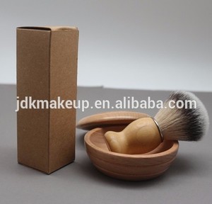 Kit de rasage pour hommes, poils synthétiques <span class=keywords><strong>Vegan</strong></span>, poignée en bambou, <span class=keywords><strong>brosse</strong></span> pour <span class=keywords><strong>barbe</strong></span>, bol en bois et boîte <span class=keywords><strong>à</strong></span> papier, vente en gros, 9 pièces - Product Image 2