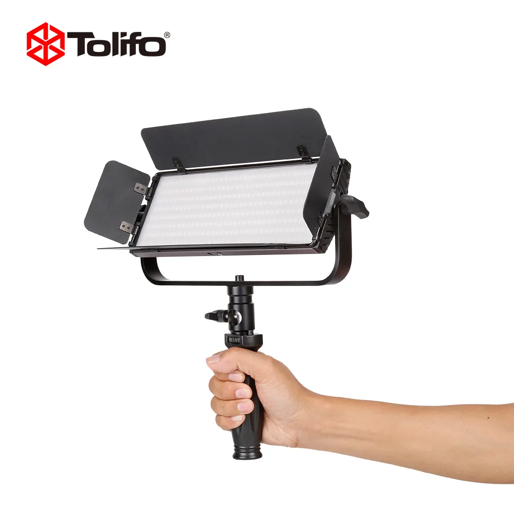 Tolifo 360 Độ Có Thể Điều Chỉnh Bi-Màu LED Video Light Máy Ảnh Với Xây Dựng-Trong Khuếch Tán Bảng Điều Chỉnh