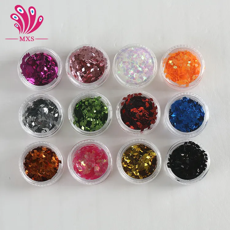 Belleza de uñas Glitter Lentejuela Nail Art Dazzling Hexagonal Shap Papel Set Glitter Powder