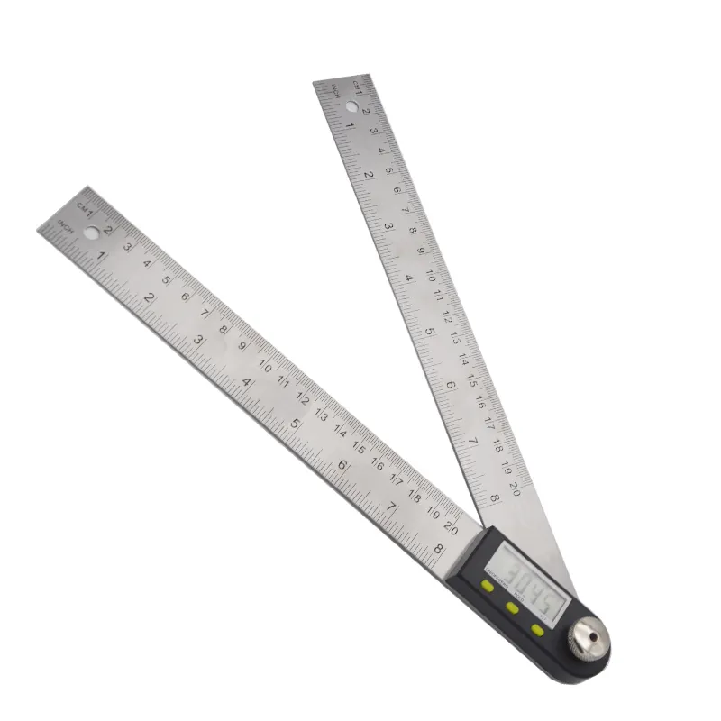 0- 200mm Digital Protractor Inclinometer Goniometer Level Measuring Tool Electronic Angle Gauge Stainless Steel Angle Ruler