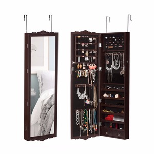 مجسم جداري أبيض من البلوط يُثبت على الحائط باللون الأبيض الجذاب لخزانة مجوهرات Bijoux - Product Image 1