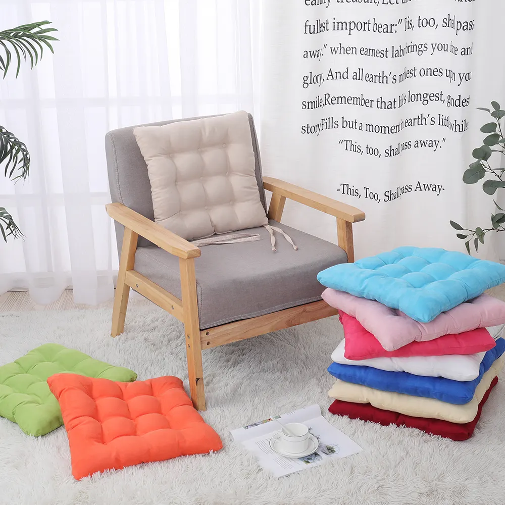 Wholesale square dyed office chair pad seat cushion comfortable home decor