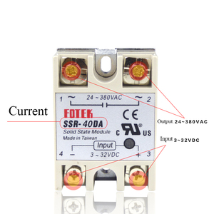 รีเลย์ <span class=keywords><strong>SSR</strong></span> 40A DC ไปยัง AC โซลิดสเตทรีเลย์ <span class=keywords><strong>SSR</strong></span>-40DA 40DA - Product Image 3