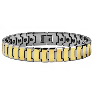 Haute Qualité Magnétique En Or Tungstène Bracelet Hommes