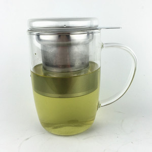 Théière en verre borosilicate de 450 ml (15 oz) avec <span class=keywords><strong>infuseur</strong></span> en acier inoxydable pour la préparation du thé, portable - Product Image 5