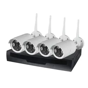 New cctv network camera system product 4ch 720p wireless nvr kit