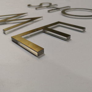 Lettres de nom <span class=keywords><strong>en</strong></span> acrylique transparent 3D, <span class=keywords><strong>miroir</strong></span> doré, signalétique alphabétique - Product Image 3