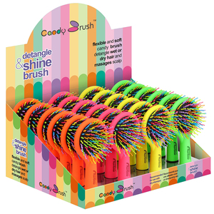 Nouvelle mode personnalisée coussin en caoutchouc et brosse à cheveux démêlante à poils colorés avec miroir pour enfants et adolescents, 2023 - Product Image 6