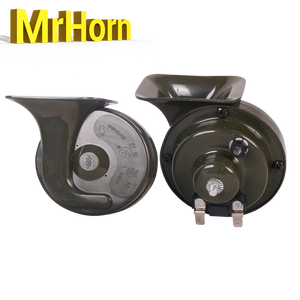 Klaxon de <span class=keywords><strong>voiture</strong></span> MRHORN à deux tons (ton haut/ton bas) 12V/24V ABS avec plage de décibels de 105-118 dB, vert armée, diamètre 88 mm pour ACURA GAC 2016- - Product Image 1