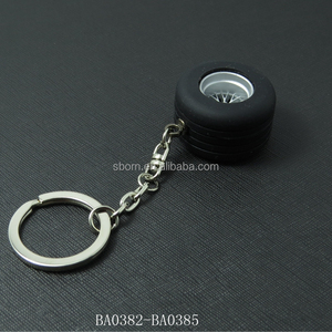 <span class=keywords><strong>Porte</strong></span>-clés en alliage de zinc en forme de pneu avec logo personnalisé - Product Image 2