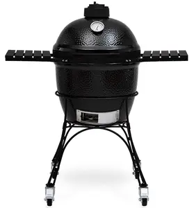 Cuisinière Kamado XL, barbecue en forme de gros œuf, barbecue de jardin en pierre, barbecue en céramique, acier inoxydable, support en fonte, accessoires Kamado - Product Image 1