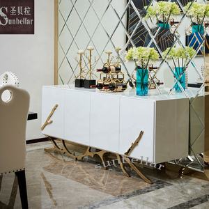 <span class=keywords><strong>Armoire</strong></span> en bois de luxe réglable, meuble TV en acier inoxydable, <span class=keywords><strong>armoire</strong></span> moderne à panneau latéral, pour salon, meuble à tapisserie de maison - Product Image 4