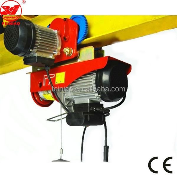 Treuil électrique 400/800 Kg - Hauteur Levage 12m, Télécommande - Pour Usine, Chantier, Dock (220V, 1300W)
