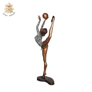 Brons dansen meisje sculptuur ballet danser beeldje voor koop NTBS-641Y