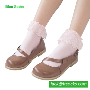 Traspirante Ragazze Del Merletto Delle Donne Alla Caviglia di Boot Calzini - Product Image 2