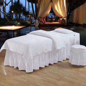 Hỗ Trợ Mẫu Nhung Mặt Spa Massage Linen Bộ Đồ Giường Trong Làn Da Mềm Mại Đầy Màu Sắc Fell Quilt <span class=keywords><strong>Bedsheet</strong></span> <span class=keywords><strong>Set</strong></span> Cho Thẩm Mỹ Viện - Product Image 2