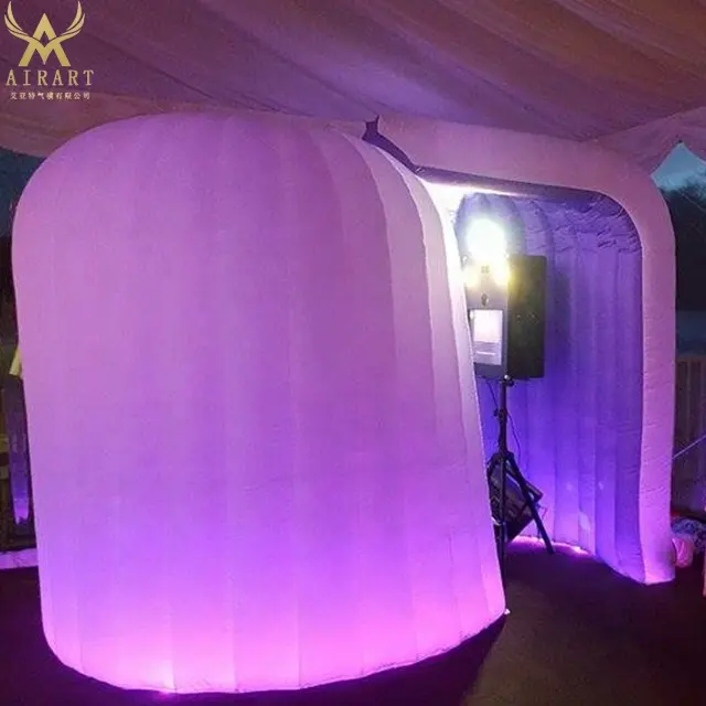 حفل زفاف ديكور نفخ كاميرا خيمة نفخ كابينة تصوير مع الضوء