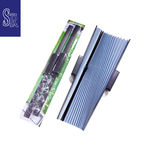 Perche en tissu non tissé réglable, pare-soleil de voiture pliable, bleu, 57x80 cm - Product Image 1