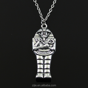 Aleación collar egipcio de la <span class=keywords><strong>momia</strong></span> sarcófago colgante collar joyería de moda - Product Image 1