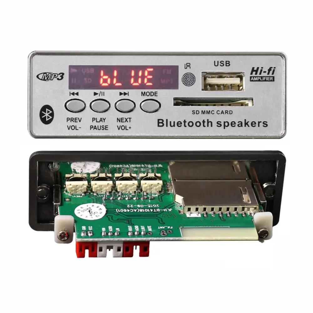 Usb sd fm mp3 kit BT speaker portátil TF Rádio MP3 Decodificador Bordo