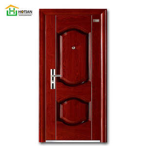 Porte en verre pour <span class=keywords><strong>Garage</strong></span>, cadre en acier, French, vue complète, modèle de portes en fer pour la maison - Product Image 1