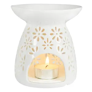 Groothandel Custom Hoge Kwaliteit Nieuwe Ontwerp Beeldje Aardewerk Emaille Wax Tart Warmer Aroma Olie Brander Voor Home Decoration Craft