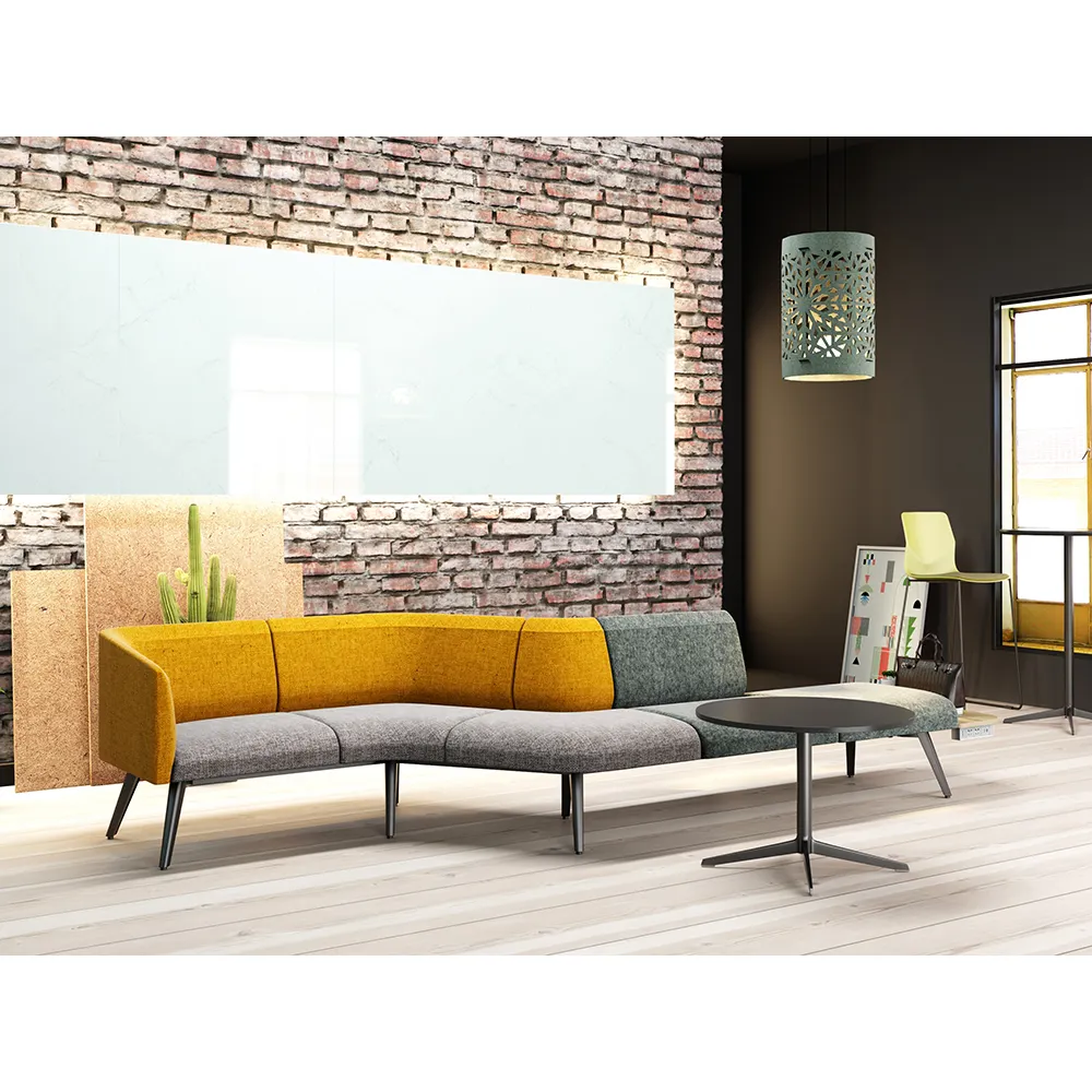 Moderne modulare Lederset Möbel 1 Sitz Stuhl Büro Empfangs sofa für den öffentlichen Bereich